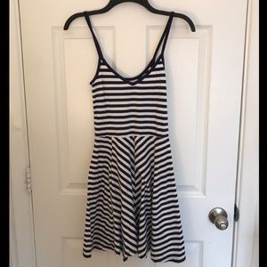 SO Navy and White Striped Spaghetti Strap Sundress, Size Small